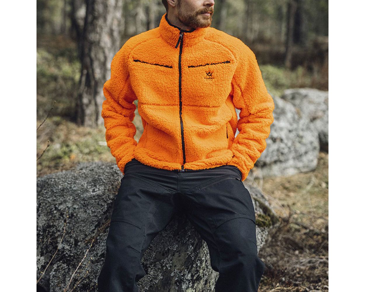 Alaska Teddy Fleece Jacket, Blaze Orange